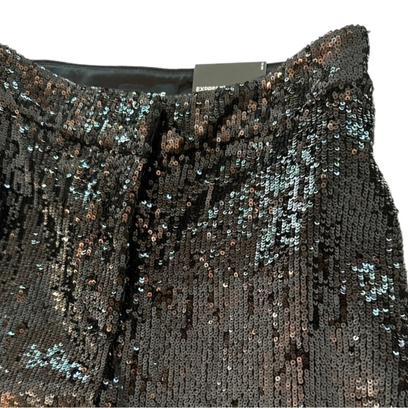Express High Rise Sequin Slim Leg Ankle Pants - Picture 3 of 6